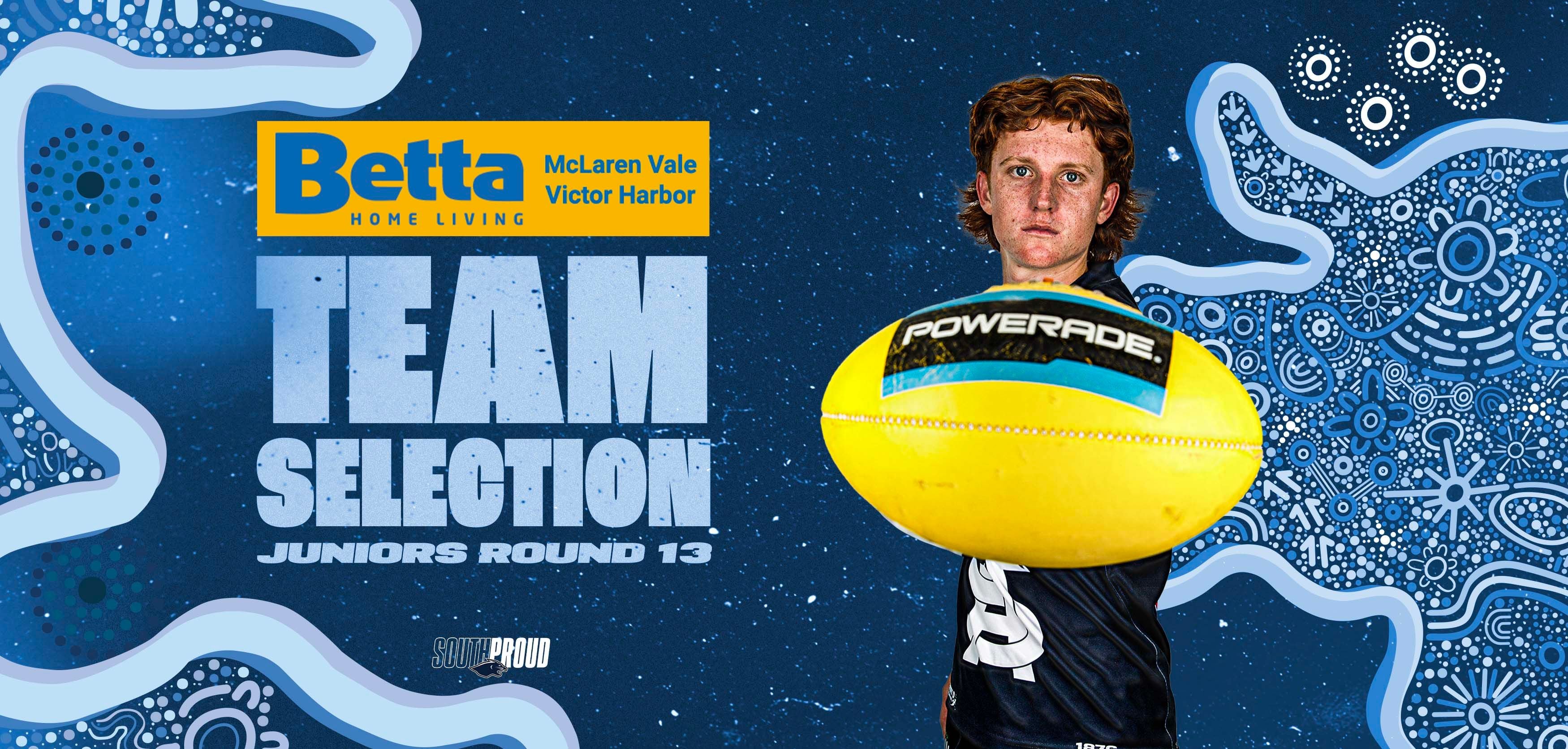 BETTA Team Selection: Juniors Rd 13 v North BETTA Team Selection: Juniors Rd 13 v North